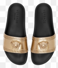 Versace Logo Slides P2wshlrpgd - Versace Slipper Png,Versace Png
