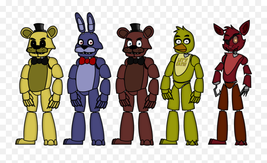 Five Nights - Five Nights At Character Drawings,Five Nights At Freddy's Png