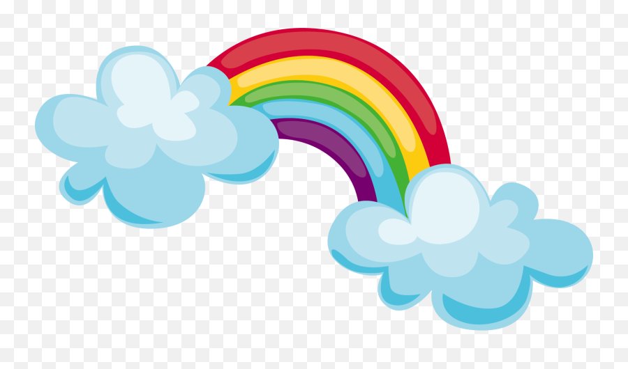 Unicorn Art Rainbow My Little - Rainbow And Clouds Vector Png,Arcoiris Png