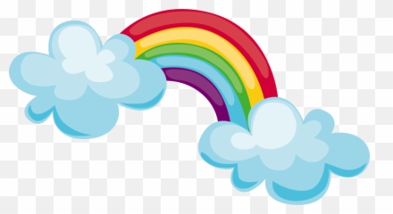 Unicorn Art Rainbow My Little - Rainbow And Clouds Vector Png,Arcoiris Png