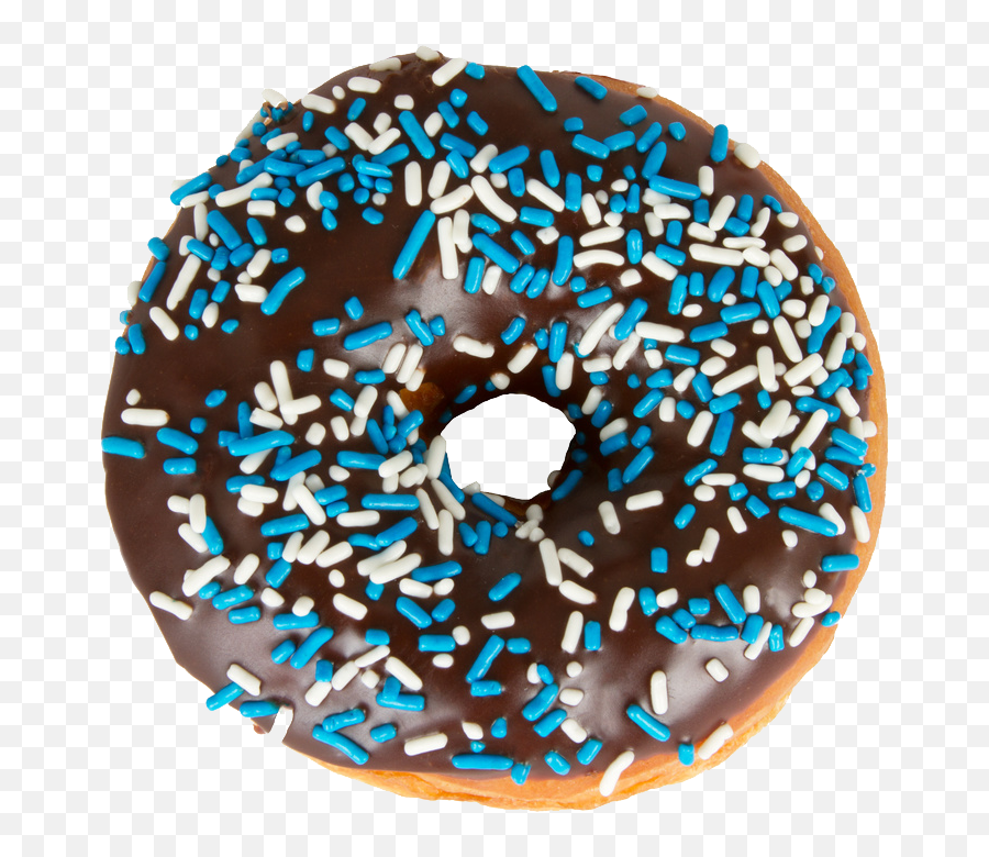 Donuts Png Photo - Chocolate Donuts With Blue Sprinkles,Donut Png