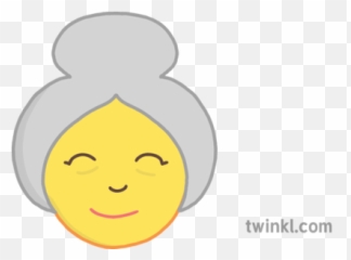 Older Woman Face People Emoji Story Book Differentiated - Outline Trinidad And Tobago Map png