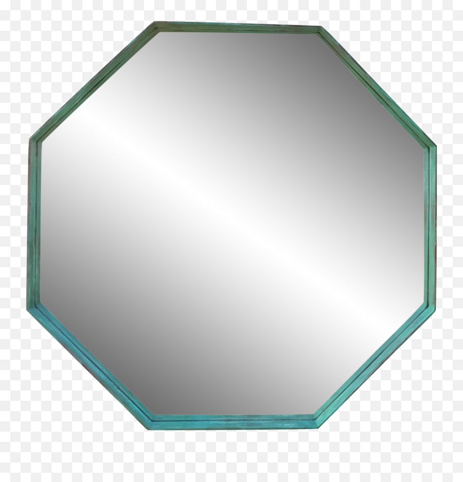 A One Of Kind Hexagon Shaped Bronze Mirror Beautiful - Hexagon Mirror Transparent Png,Hexagon Shape Png