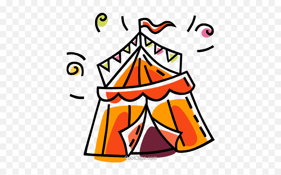 Circus Tent Royalty Free Vector Clip Art Illustration - Circus Tent Png,Carnival Tent Png