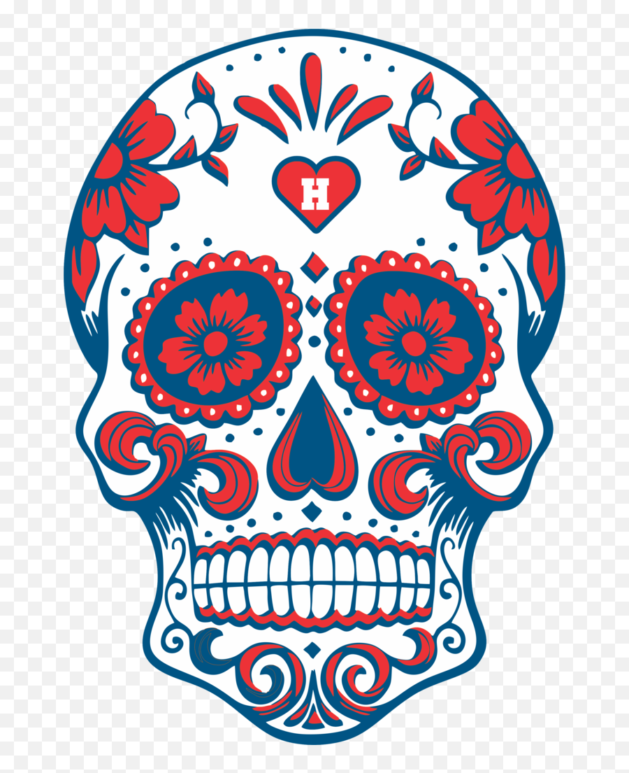 Hd Houston Football Sugar Albb Blanks - Sugar Skull Cross Stitch Pattern Png,Dia De Los Muertos Png