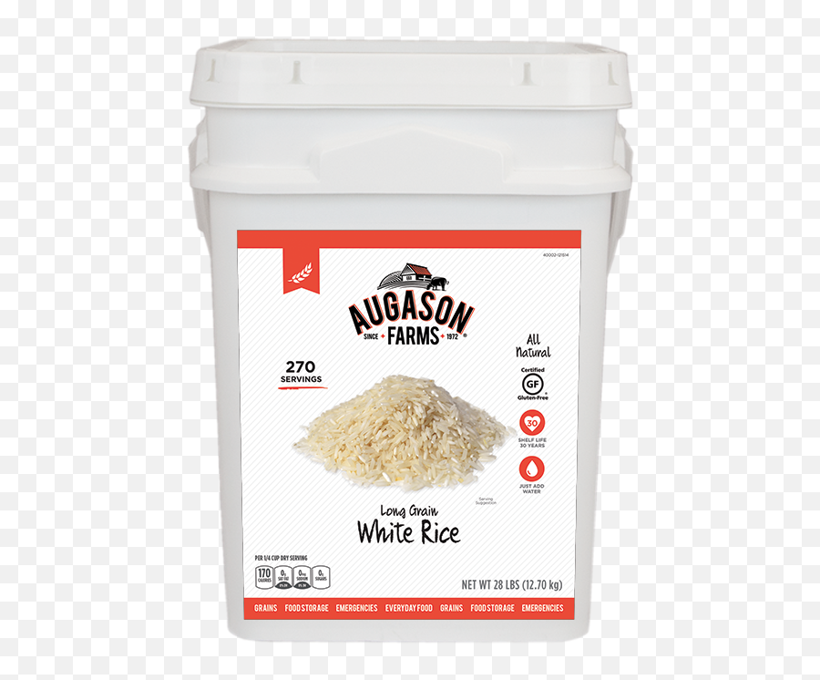 Af White Rice 4 Gallon Bulk - Augason Farms Png,Rice Png