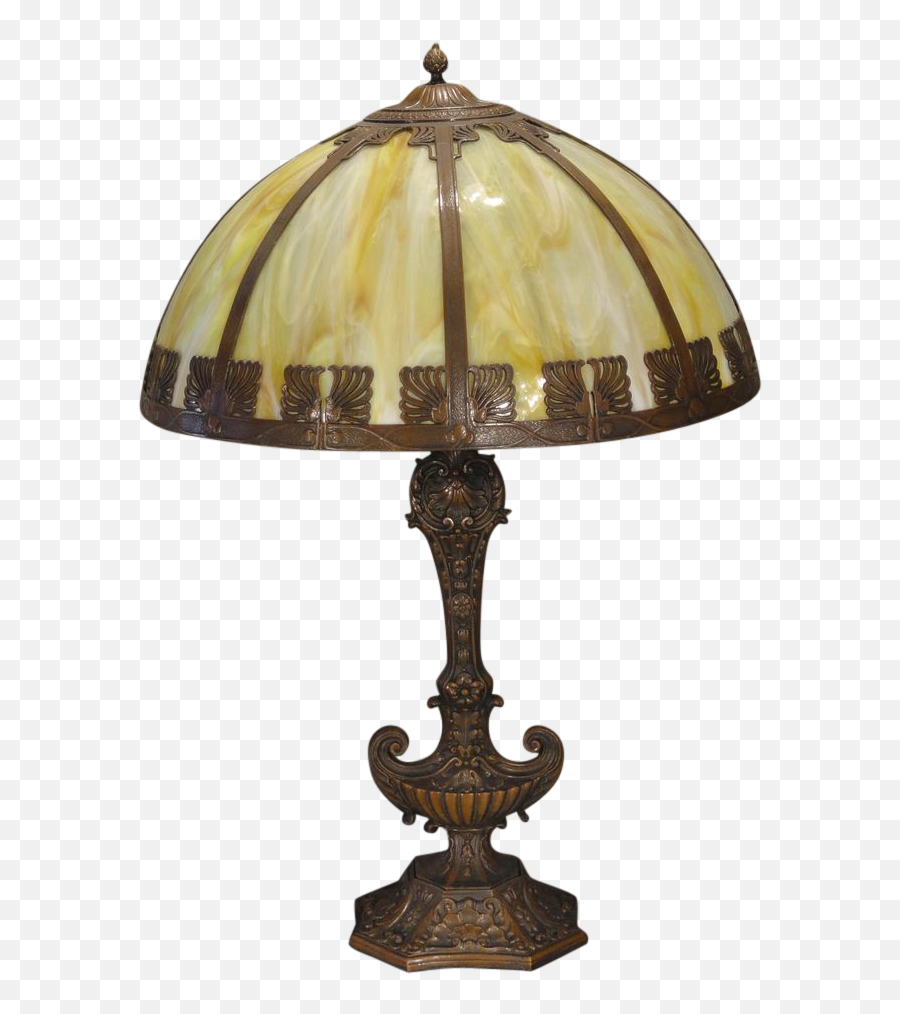 Download Hd Best Aladdins Lamp Base Slag Glass Panel - Lampshade Png,Aladdin Lamp Png