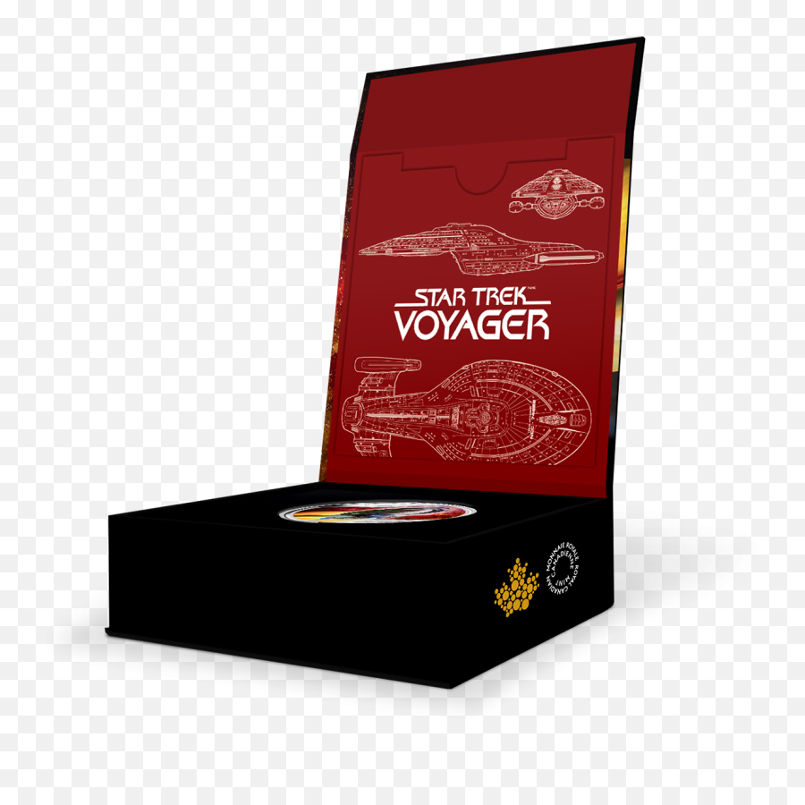 Star Trek Uss Voyager Ncc - 74656 Pure Silver Glowinthedark Colored Coin 2018 Star Trek Voyager Season Png,Dark Voyager Png