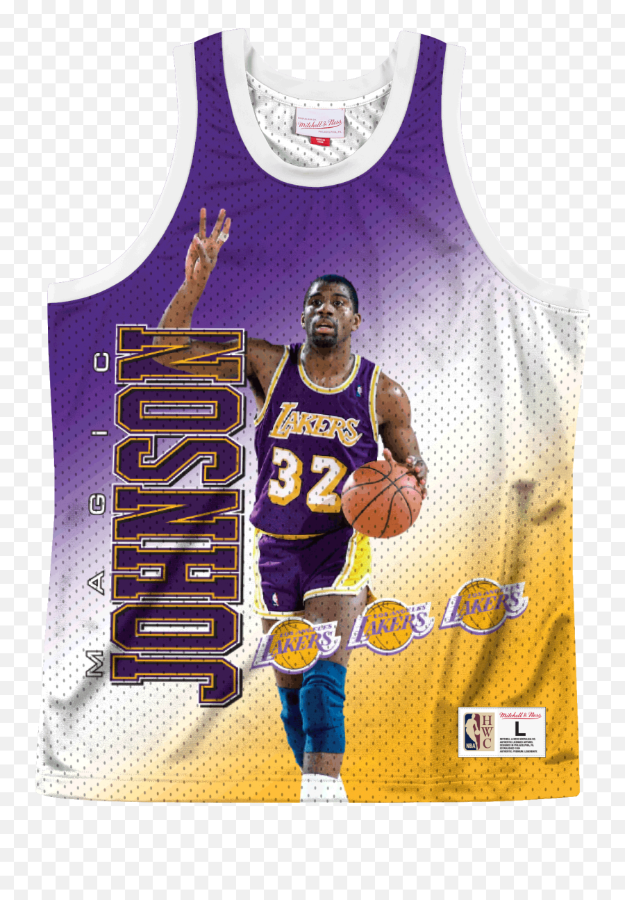 Nba Behind The Back Tank Lakers Magic - Camiseta Magic Johnson Png,Magic Johnson Png
