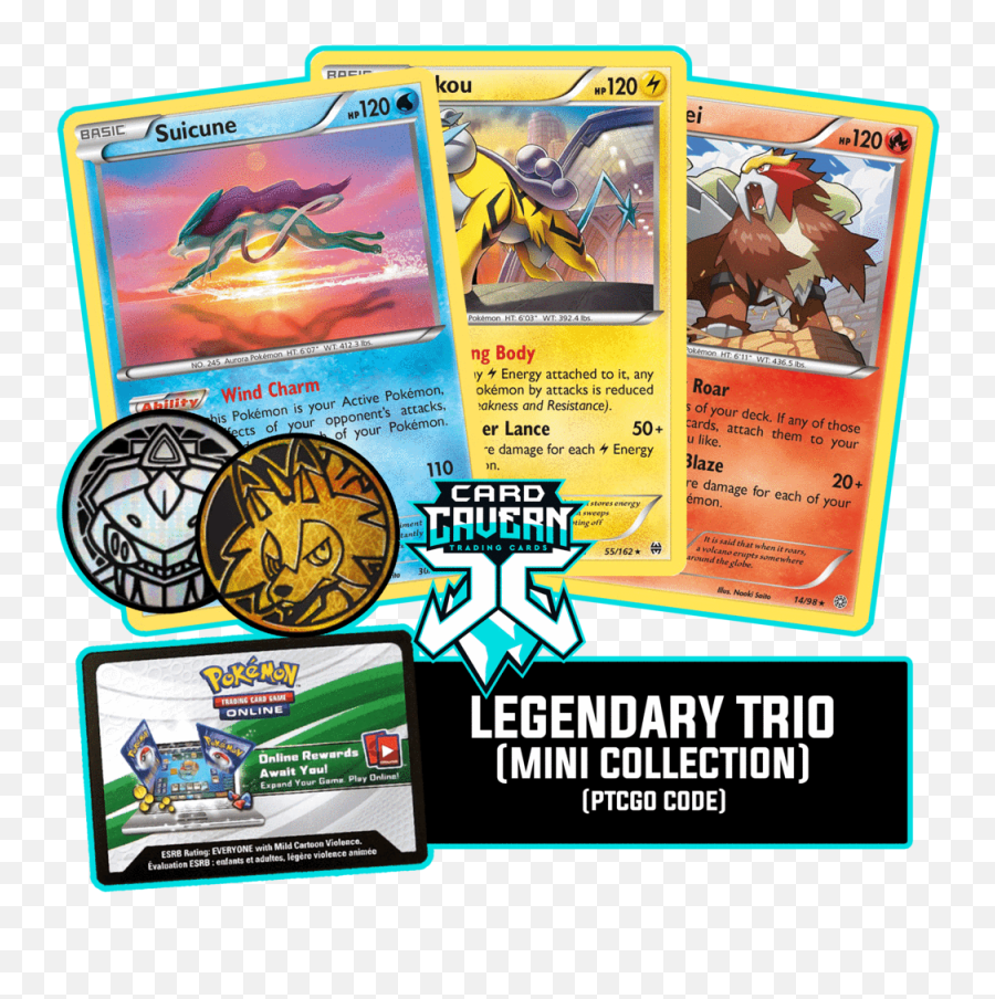 Legendary Trio Mini Collection - Promos Ptcgo Code Pokémon Tcg Online Png,Suicune Png