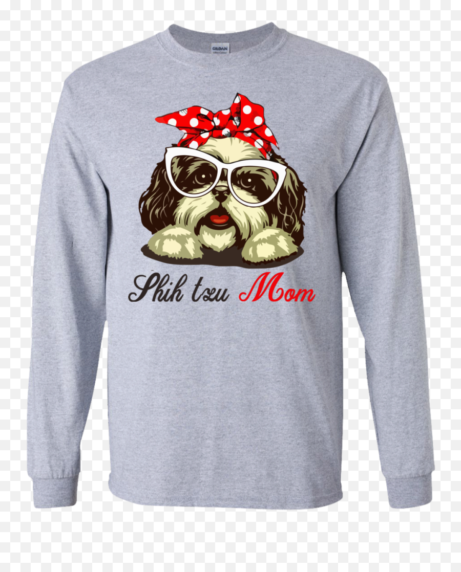 Shih Tzu Mom T - Shirt Long Sleeve Ladies Bemestyle Shih Tzu Mom Shirt Png,Shih Tzu Png