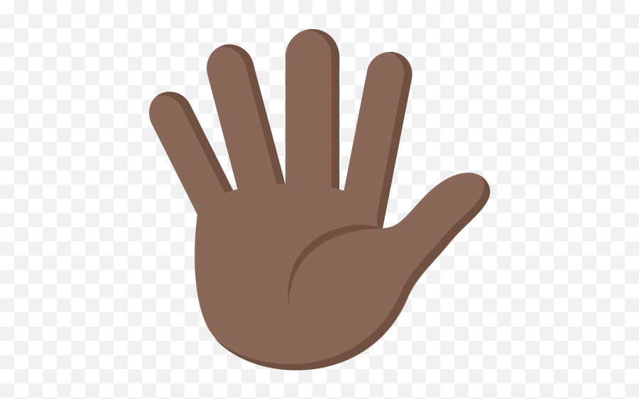 Raised Hand With Fingers Splayed Dark Skin Tone Emoji Png Hands