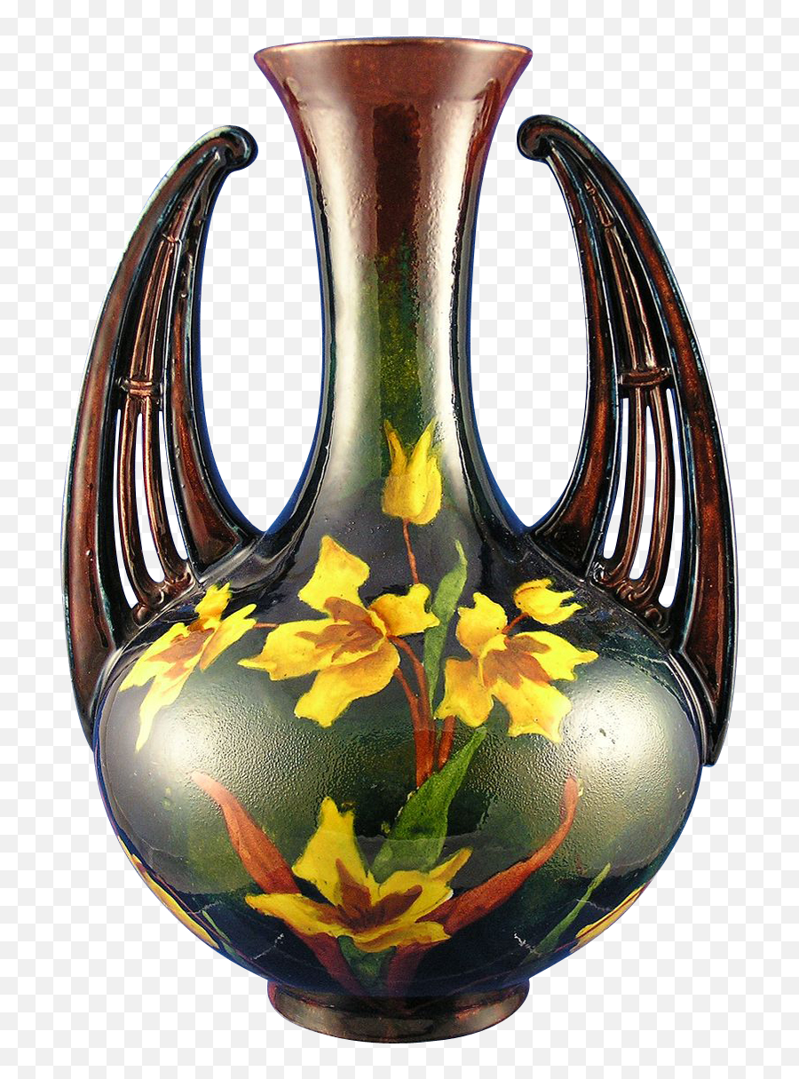 Arts Crafts Handled Daffodil - Vase Png,Vase Png