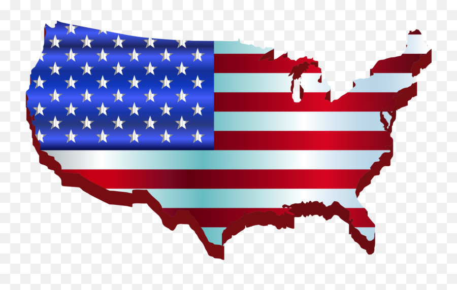 Flag Red Png Clipart - Usa 3d Map Png,Us Flag Icon Png