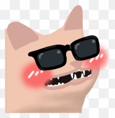Vector Blushing Teefies Cat Meme Catmemes - Happy png