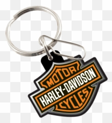 Harley - Davidson Logo PVC Key Chain Keychain png