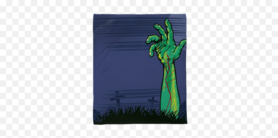 Plush Blanket Zombie Hand Coming Out The Ground Illustration - Illustration Png,Zombie Hand Icon