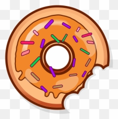 Donut Sweets Baking - Donut Half Eaten Clipart Png,Doughnut Png