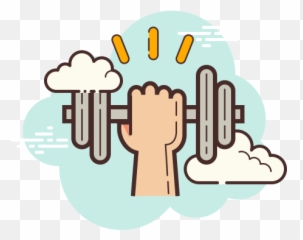 Strength Icon In Cloud Style - Png Icon