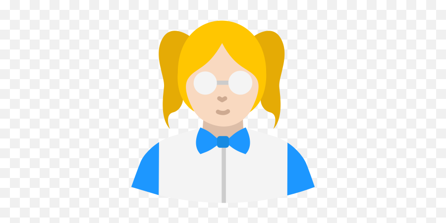 Girl Lady Nerd Pig Tails Woman Icon - Cartoon Png,Tails Png