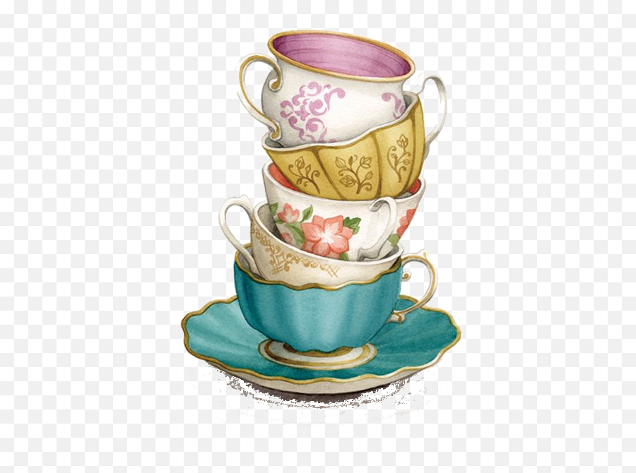 Teacup Stack Png - Tea Cups Png,Cups Png