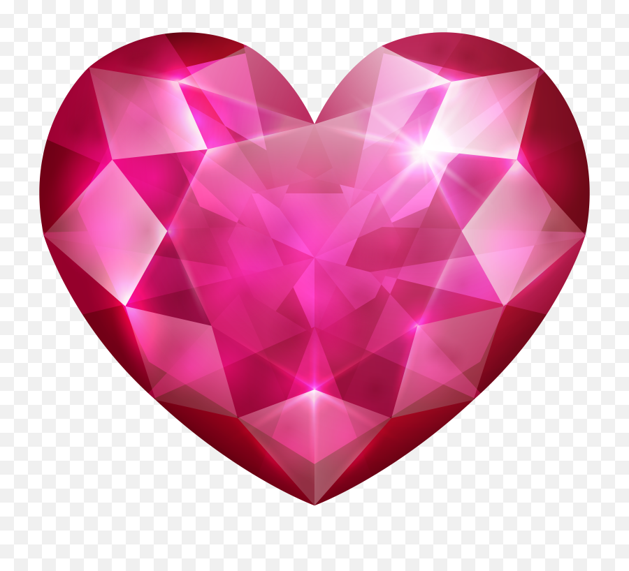 Download Pink Crystal Heart Png Clip Art Image - Blue,Heart Image Png