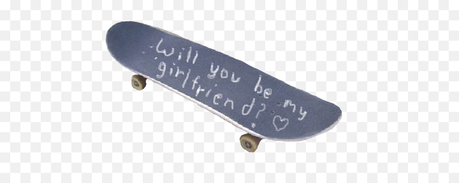 Will You Be My Girlfriend Black Skateboard Polyvore - Quotes Skateboard Png,Skateboard Transparent Background