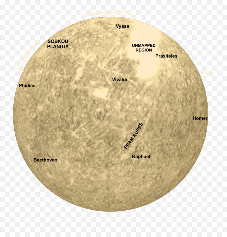 Download Map Of Mercury Png Image With - Mercury Planet,Mercury Png