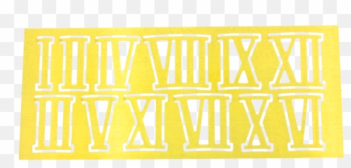 Number Sets Roman Numerals I - XII made of brass Empire Flag png