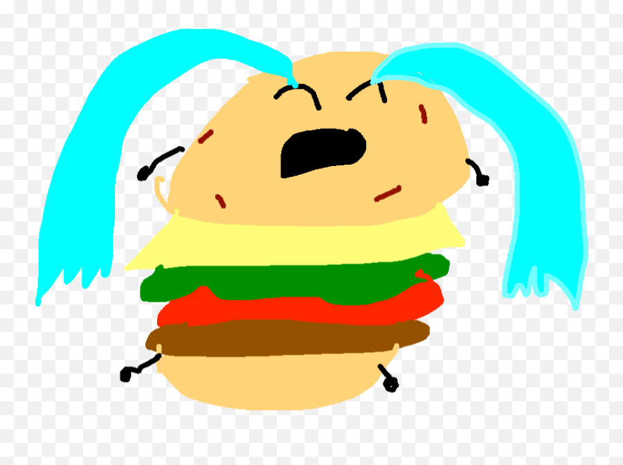 Hamburger Clipart Sad - Cartoon Png Download Full Size Cartoon,Hamburger Png