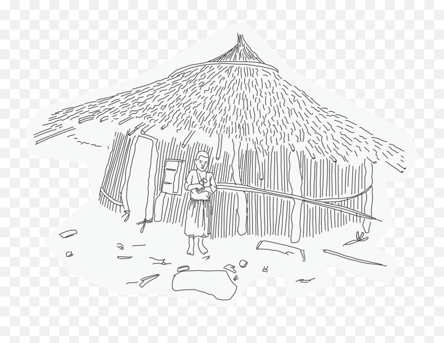 Download Read Story - Sketch A Poor House Full Size Png Sketch,House Png