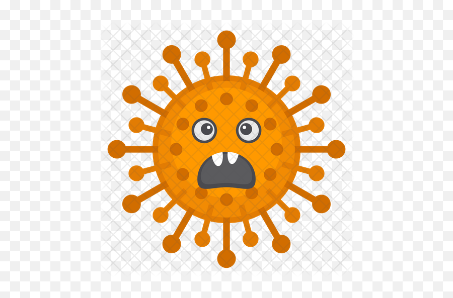 Scary Germ Icon Of Flat Style - Covid Virus Cartoon Png,Germ Png