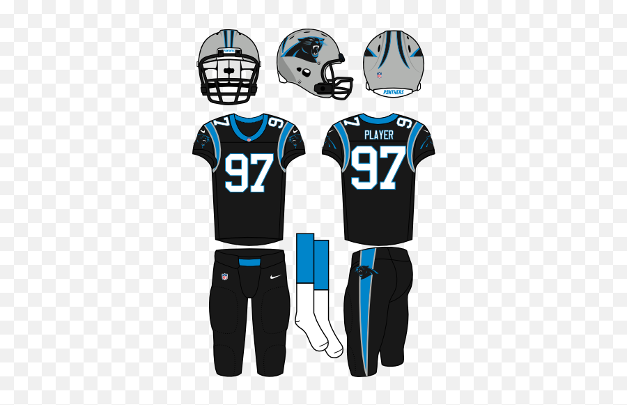 Carolina Panthers Home Uniform - National Football League Denver Broncos Alternate Uniform Png,Carolina Panthers Logo Png