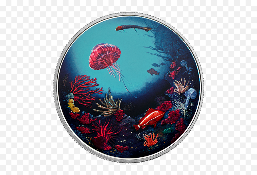 Illuminated Coral Reef - Mintage 4000 2016 Canadian Mint Glow In The Dark Coins Png,Coral Reef Png