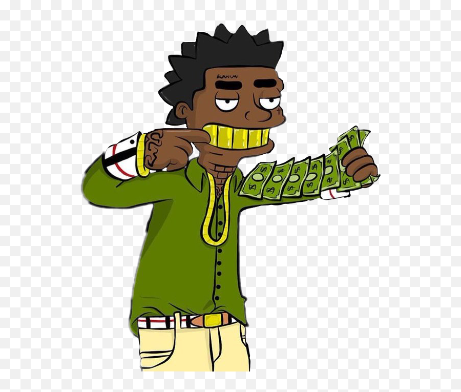 Cash Kodak Kodakblack Rap Trapmusic Rapper Hiphop Carto - Transparent Rapper Cartoon Png,Rap Png