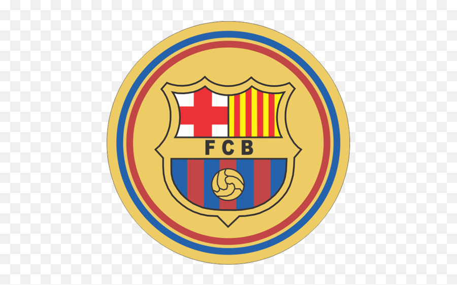 Fcb Team Round Decal - Barcelona Logo Black And White Png,Fcb Logo