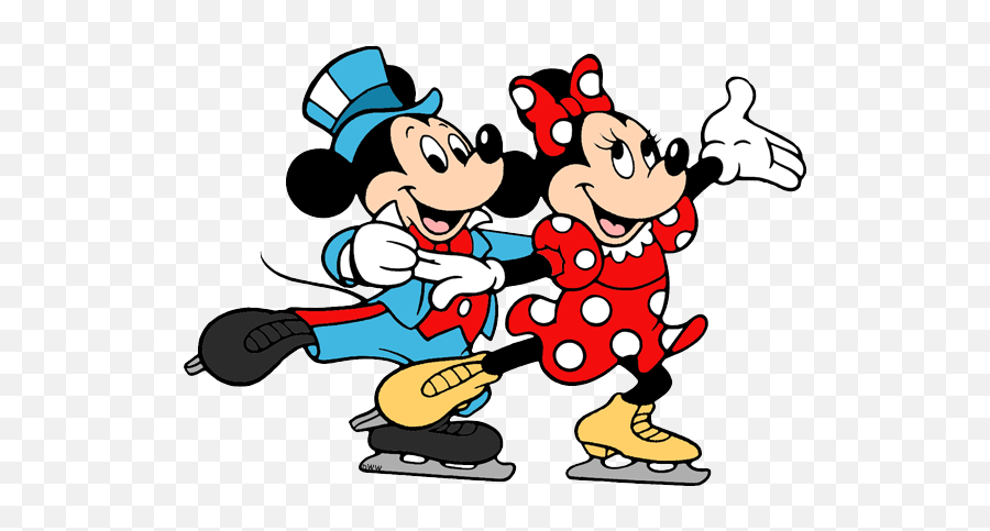 Download Mickey And Minnie Mouse Clip Art - Skating Mickey Disney World Om Ice Png,Mickey Png