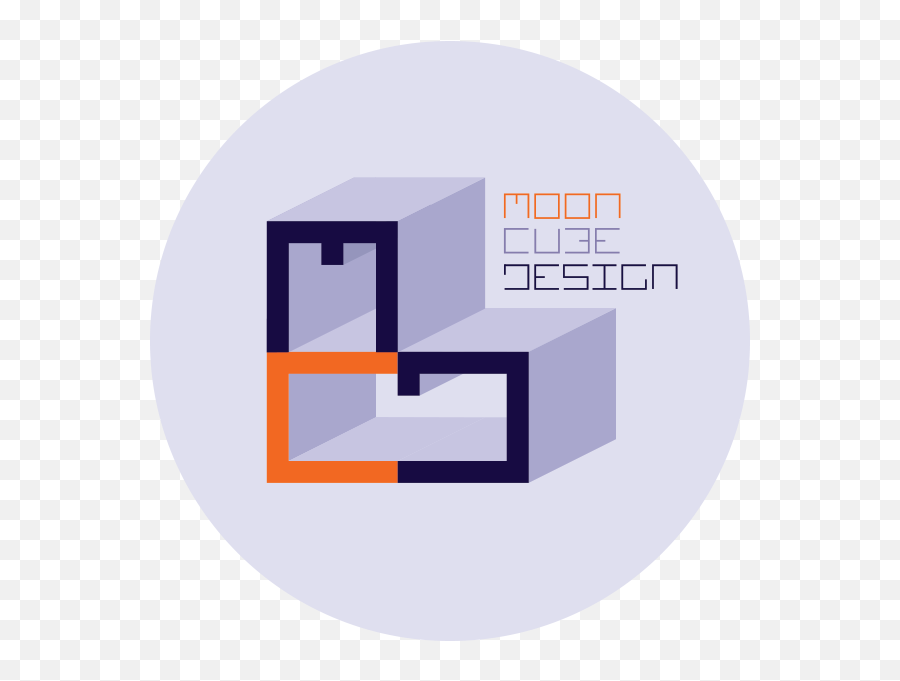Moon Cube Design Web Graphic Sound Post - Horizontal Png,Cube Logo