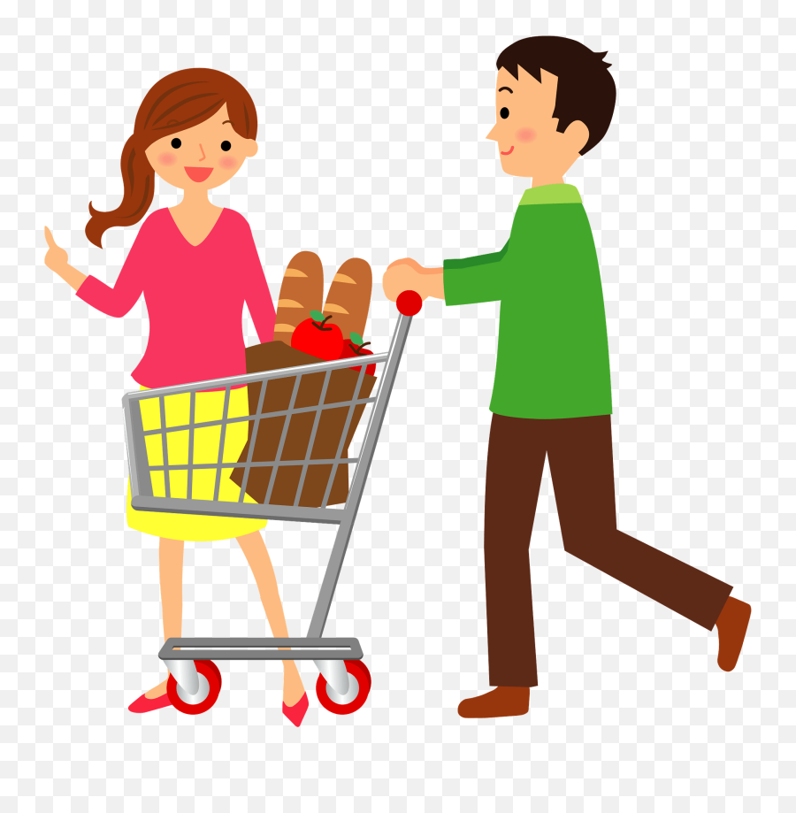 Couple Is Shopping Clipart Free Download Transparent Png - Mother And Daughter Shopping Clipart,People Shopping Png