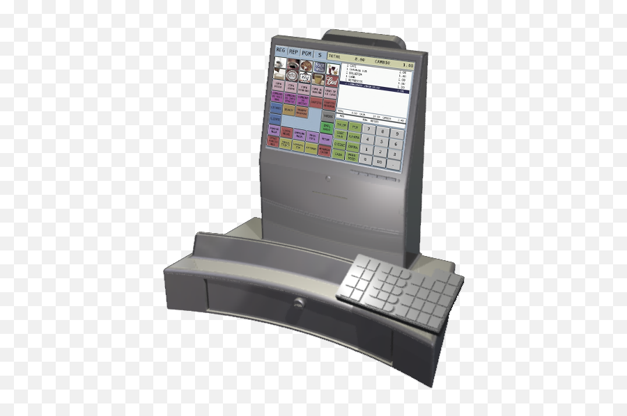 Cash Register 3d Cad Model Library Grabcad - Office Equipment Png,Cash Register Png