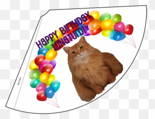 Birthday Month Celebration Lunaturd Cat - Party Hat To Print png