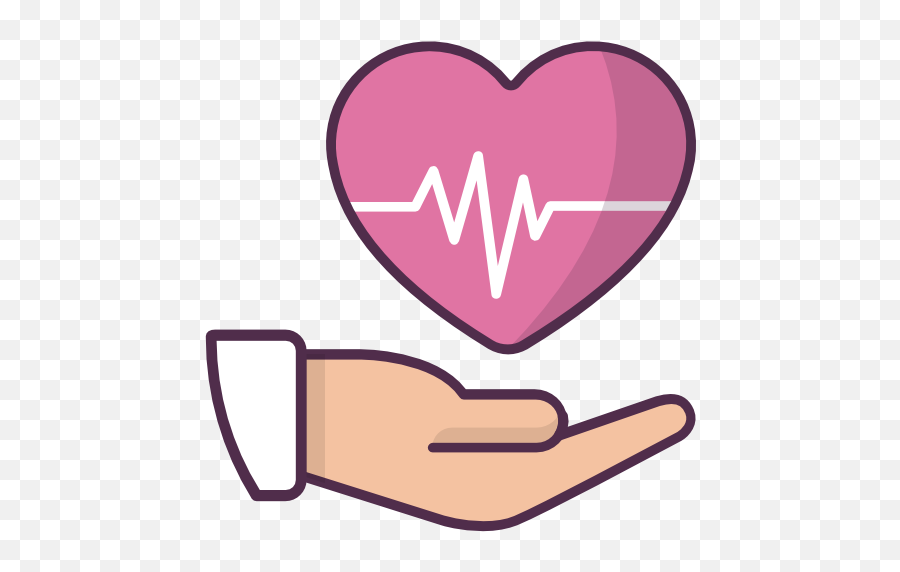 Medical Electrocardiogram Hand Heart Free Icon Of - Medical Icon Pink Png,Heart Icon Abstract