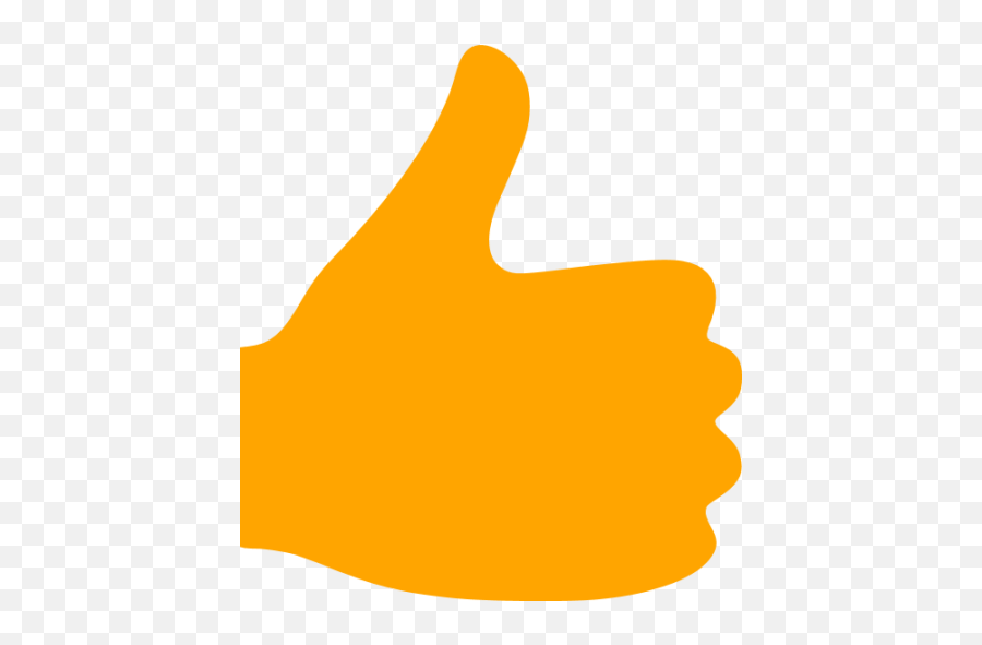 Orange Thumbs Up Icon - Free Orange Hand Icons Thumbs Up Icon Yellow Png,Thumbs Down Png