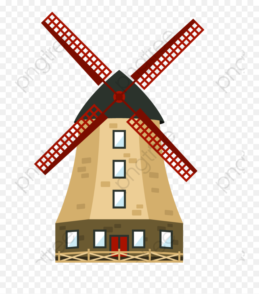 Cartoon Windmill - Amsterdam Scrap Book Png,Dutch Windmill Icon