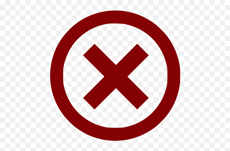 Maroon X Mark 4 Icon - Free Maroon X Mark Icons Do Not Touch Mask Icon Png,Free Gif Icon