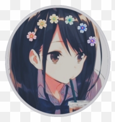Freetoedit Animegirl Anime Starbucks Sticker By Uamiyu - Chicas Anime Con Cabello Cafe Png,Cute Anime Icon