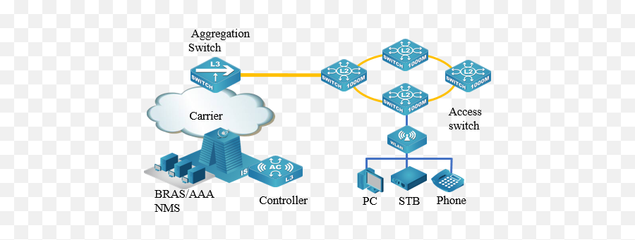 Fttb Broadband Access Network In Russia - Sharing Png,Cisco L3 Switch Icon