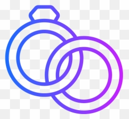 Wedding Icon Rings Couple Line Gradient Graphic By - Dot Png,Bride Icon
