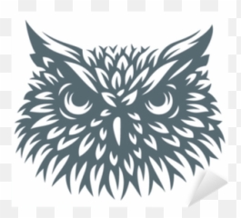 Sticker Owl Head - vector illustration Icon design white background PIXERSUS Vector Graphic png