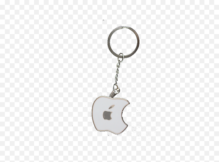 Apple Logo Keychain White - Keychain Png,Black Apple Logo